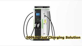 Trạm sạc nhanh DC hai cổng 160kW, chống bụi & chống nước IP54 cho mục đích thương mại