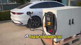 Bộ sạc EV di động 60kW, Bộ lưu trữ năng lượng di động 65kWh có xếp hạng IP54