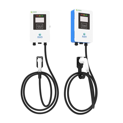 7KW / 32A Màu xanh và trắng ốc tường / Cột xe điện sạc đống xe điện sạc xe điện