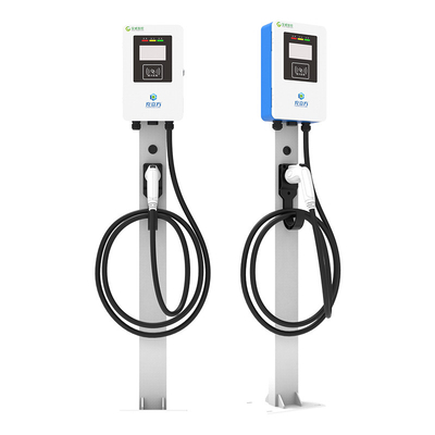 Giá tốt. 7KW 11KW 21KW Blue And White Column / Floor Standing Single-Gun Electric Vehicle AC Charging Pile trực tuyến