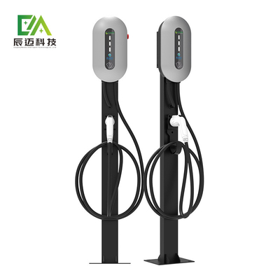 Giá tốt. Mckee 7KW 11KW 22KW Silver Column-Type Floor Standing Single-Gun Electric Vehicle AC Charging Stack trực tuyến