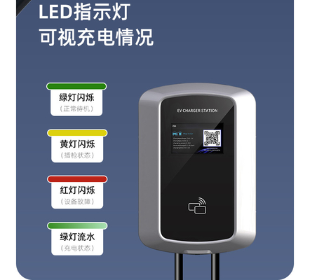 Bộ sạc xe điện tiêu chuẩn Châu Âu 3 pha 22KW Chế độ 3 Loại 2 Trạm sạc xe điện Hộp treo tường Trạm sạc điện Trụ sạc AC