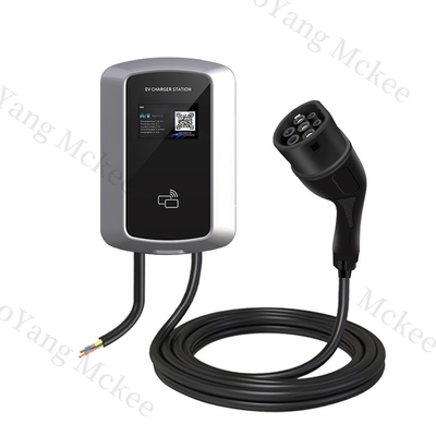 Giá tốt. Bộ sạc AC thương mại 7KW Loại 2 cho xe điện, Bộ sạc EV an toàn IP55, điều khiển bằng giọng nói thông minh 14KW AC với cân bằng tải trực tuyến