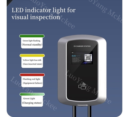 Giá tốt. Bộ sạc AC thương mại 7KW EV Type 2 EV Xe hơi 14KW Sạc thông minh điều khiển bằng giọng nói IP55 Sạc EV an toàn AC với cân bằng tải trực tuyến