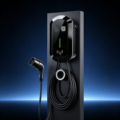 Giá tốt. Trạm sạc AC chống phun nước muối R8 Cột gắn trên tường Loại NACS Tesla EV Charger 9.6kw 40A 85V đến 265V IP54 5.64 inch màn hình LCD Ứng dụng thương mại dân cư Trực tuyến