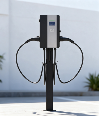 Giá tốt. 44kW Dual Gun AC EV Charger Type 1 Floor Standing Column 2x32A CE RoHS FCC Certified Fleet Depot Trực tuyến