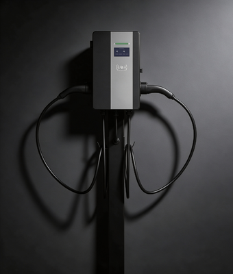 Giá tốt. Hộp treo tường nhỏ gọn CLF AC 11D Bộ sạc xe điện Type2 11KW Súng kép Thiết bị sạc AC IP54 OCPP1.6J Màn hình cảm ứng độ sáng cao 4,3 inch Trực tuyến