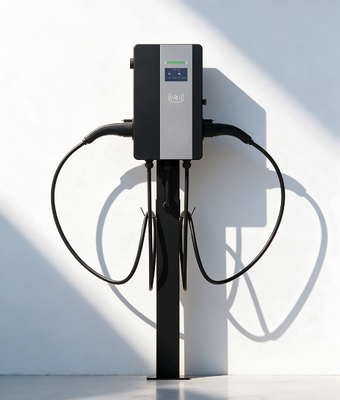 Giá tốt. Nhà ở thương mại phổ quát Type2 22KW Cửa sổ tường súng kép AC EV Charger CLF AC 22D IP54 OCPP1.6J Màn hình cảm ứng màu sắc độ sáng cao 4,3 inch Trực tuyến