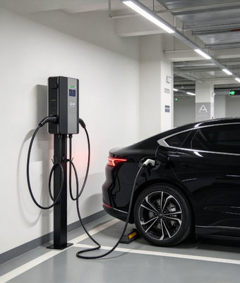 Giá tốt. 11kW Dual Gun AC EV Charger Type 1 Wall Mounted 2x16A Three Phase OCPP 1.6J Commercial Trực tuyến
