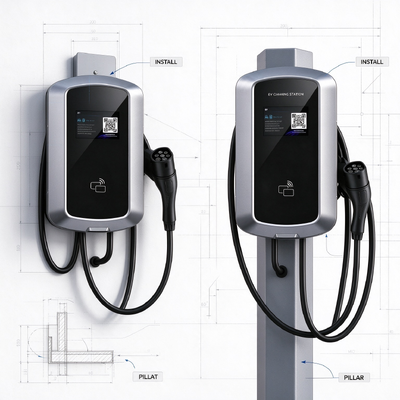 Giá tốt. Bộ sạc AC EV 11,5KW Loại 1 Hộp điều khiển nhỏ gọn 340x190x80mm Hộp sạc treo tường tiêu chuẩn Hoa Kỳ Trực tuyến