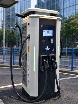 80kW DC Sạc nhanh EV 200-1000V CCS1 CCS2 CHAdeMO GB/T IP54 OCPP 1.6J RFID Sạc đống