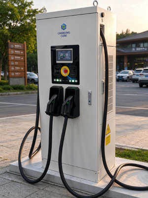 Trạm sạc nhanh DC 240kW Dual Gun cho xe điện với đầu nối CCS1 CCS2 CHAdeMO GB/T, Trạm sạc nhanh DC thương mại cho các địa điểm có lưu lượng truy cập cao